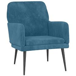 Foto van Vidaxl fauteuil 62x79x79 cm fluweel blauw