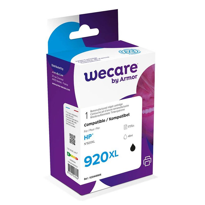 Foto van Wecare cartridge compatible met hp 920 xl zwart