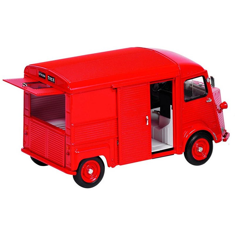 Foto van Welly metalen citroën type h: 16 cm rood