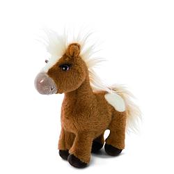 Foto van Nici mystery hearts pony/paard lorenzo pluche knuffel - bruin - 25 cm - knuffeldier
