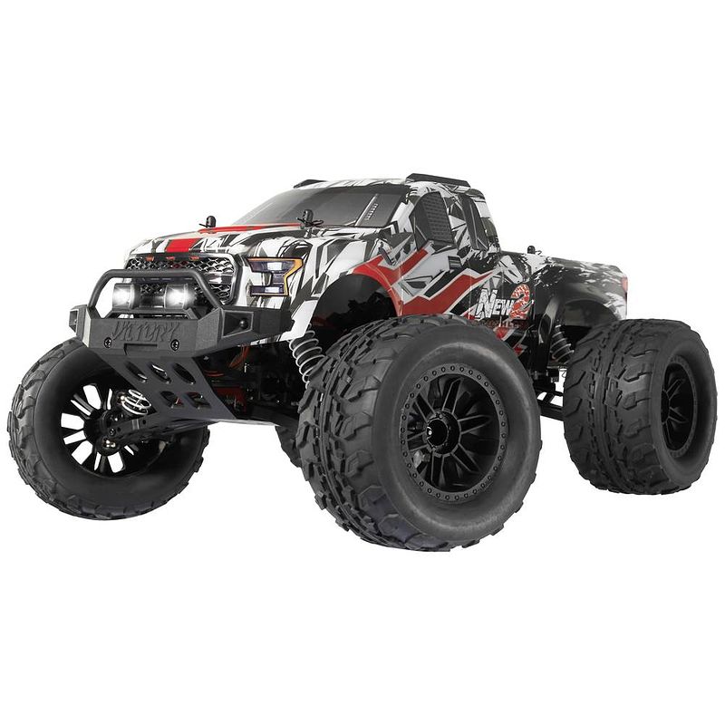 Foto van Reely new2 super combo brushless 1:10 rc auto elektro monstertruck 4wd 100% rtr 2,4 ghz incl. accu, oplader en batterijen voor de zender