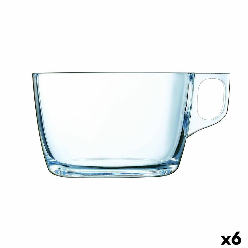 Foto van Kopp luminarc nuevo groot transparant glas (500 ml) (6 stuks)