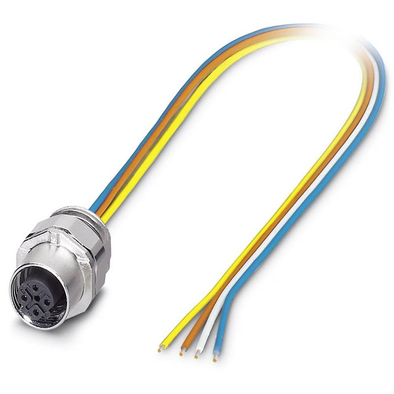 Foto van Phoenix contact 1535215 sensor/actuator steekconnector m12 aantal polen: 4 bus, inbouw 0.50 m 1 stuk(s)