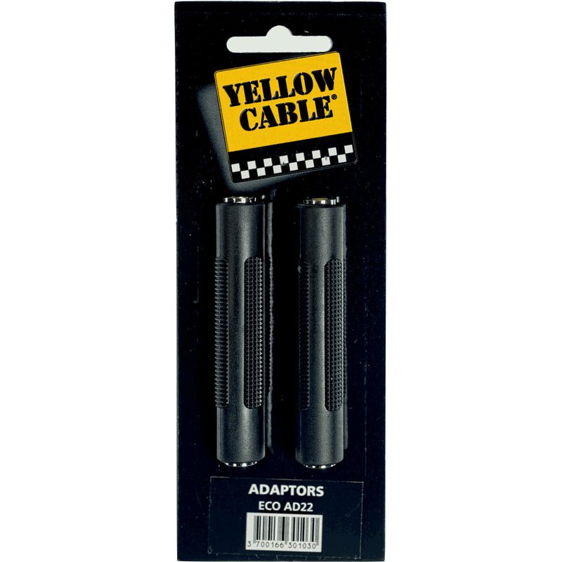 Foto van Yellow cable ad22 6.3 mm jack female trs koppelstuk (2 stuks)