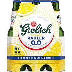 Foto van Grolsch 0.0% radler citroen flessen 6 x 300ml bij jumbo