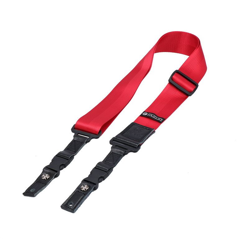 Foto van Fazley nilo qrs-rd quick release gitaarband nylon rood