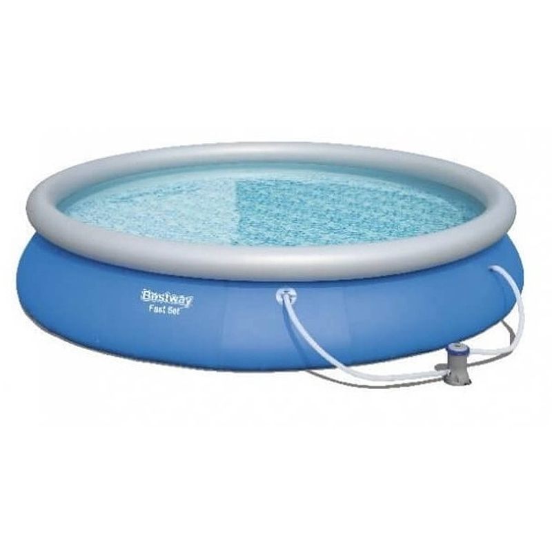 Foto van Bestway opblaaszwembad fast met filterpomp rond 366 cm blauw