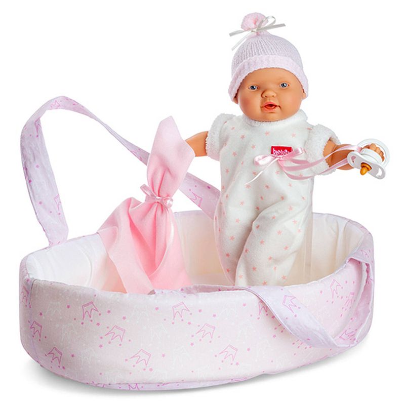 Foto van Berjuan babypop met accessoires junior 28 cm roze 6-delig