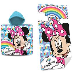 Foto van Disney minnie mouse set bad cape/poncho en strand/badlaken - voor kinderen - badcapes