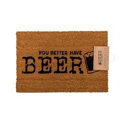 Foto van Vloermat, you better have beer - 60 x 40 cm - floormat, you better have beer - original