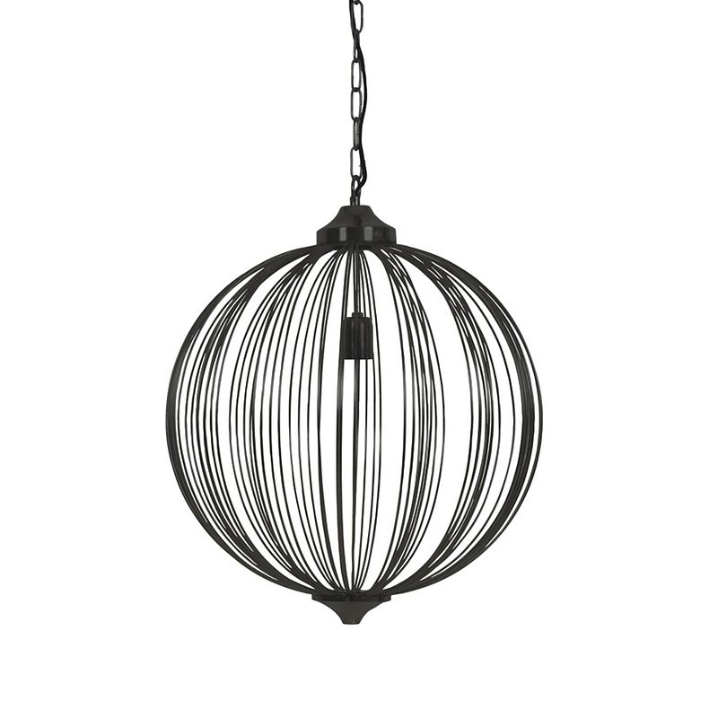 Foto van Light & living - hanglamp mala - 50x50x60 - zwart