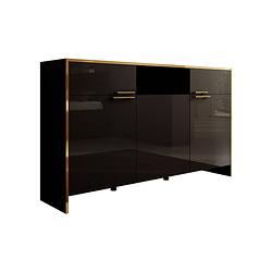 Foto van Meubella dressoir garcia - zwart - 145 cm - actie