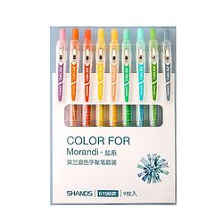 Foto van Set van 9 verschillende kleuren gelpennen - light