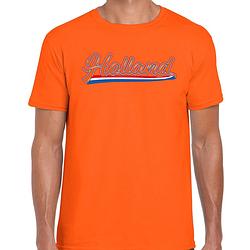 Foto van Oranje fan shirt / kleding holland met nederlandse wimpel ek/ wk voor heren l - feestshirts