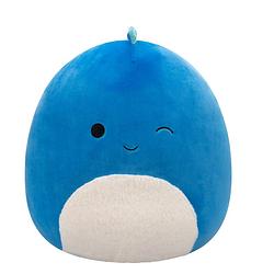 Foto van Squishmallows knuffel brody de knipogende donkerblauwe dino - 40 cm