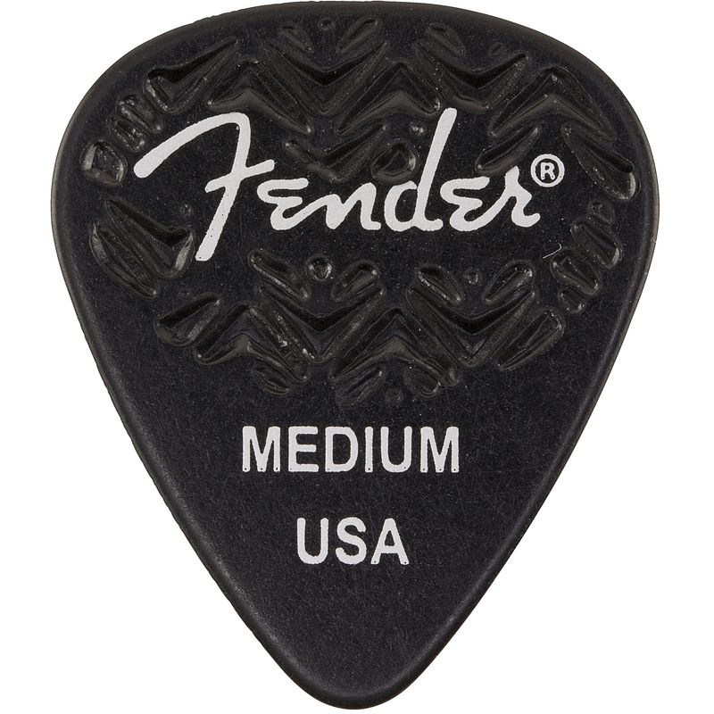 Foto van Fender wavelength picks 351 medium black plectrumset (6 stuks)
