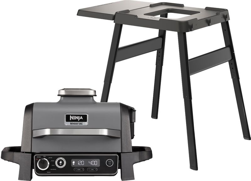 Foto van Ninja woodfire outdoor grill og701eu + ninja woodfire standaard