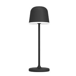 Foto van Eglo mannera tafellamp - aanraakdimmer - draadloos - 34 cm - zwart/wit - oplaadbaar - binnen en buiten