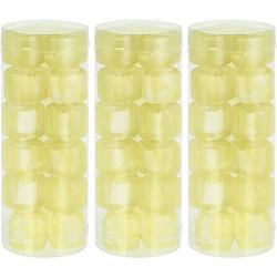 Foto van 54x gele ijsblokjes/ijsklontjes van kunststof/plastic - ijsblokjesvormen