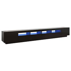 Foto van The living store tv-meubel - led-verlichting - hifi-kast - rgb - zwart - 300 x 35 x 40 cm - usb-aansluiting