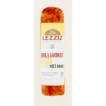 Foto van Lezzis kip grillworst kaas halal 250g bij jumbo