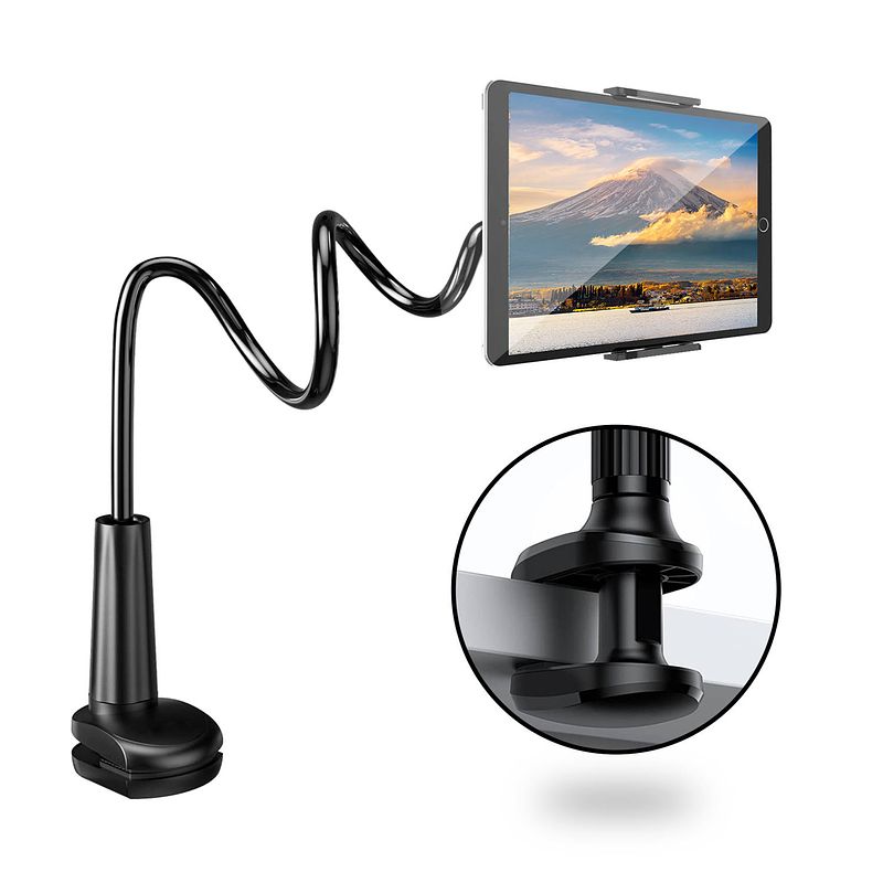 Foto van Mm brands tablet houder flexibel - smartphone standaard universeel