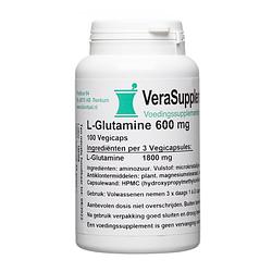 Foto van Verasupplements l glutamine 600 mg