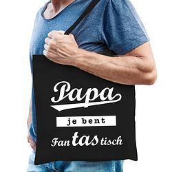 Foto van Papa fantastisch cadeau tas zwart katoen - feest boodschappentassen