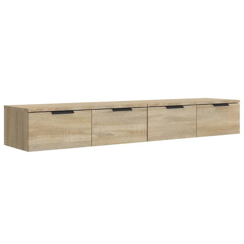 Foto van Vidaxl wandkasten 2 st 68x30x20 cm bewerkt hout sonoma eikenkleurig