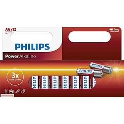 Foto van Philips batterijen aa/lr6 powerlife 12 stuks