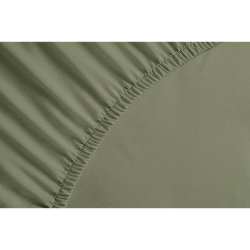 Foto van Yellow hoeslaken katoen perkal 40cm hoekhoogte - army green 160x200cm