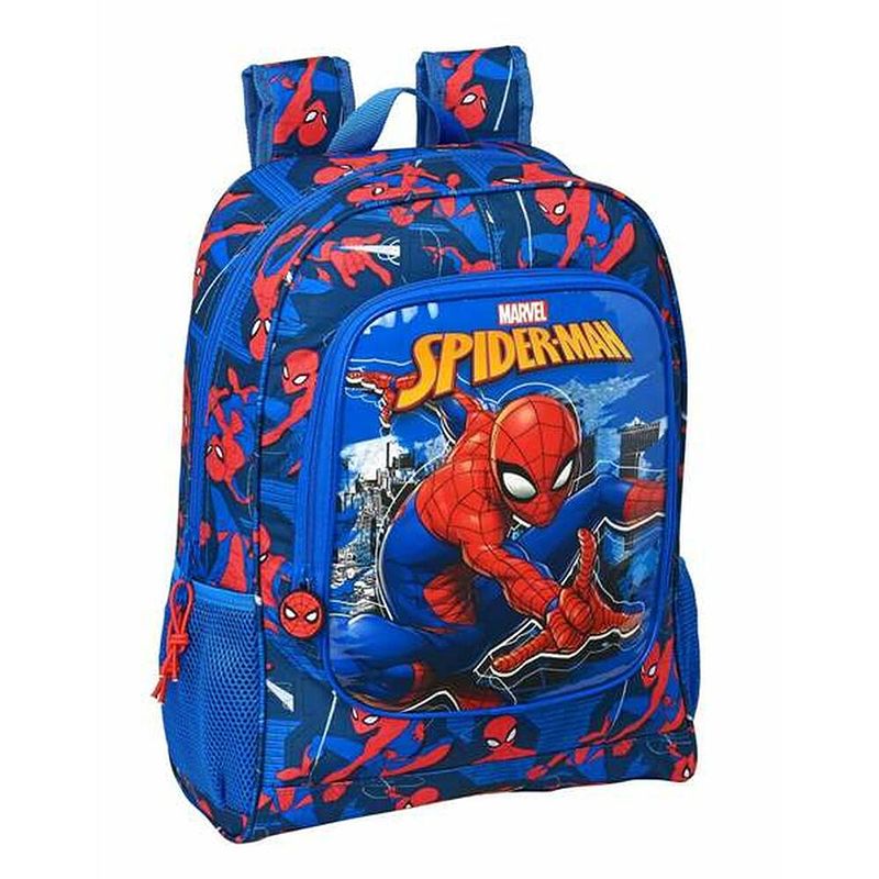 Foto van Schoolrugzak spiderman great power rood blauw (32 x 42 x 14 cm)