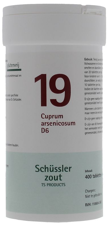 Foto van Pfluger celzout 19 cuprum arsenicosum d6 tabletten