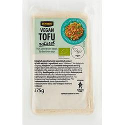 Foto van Jumbo lekker veggie biologische naturel tofu 375g