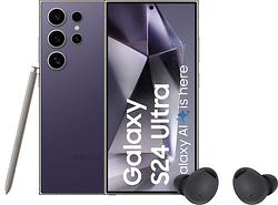 Foto van Samsung galaxy s24 ultra 512gb paars 5g + galaxy buds 2 pro zwart