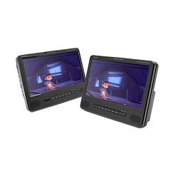Foto van Caliber portable dvd set met 2 x dvd speler - 2x 9 inch scherm met usb en accu - zwart (mpd298)