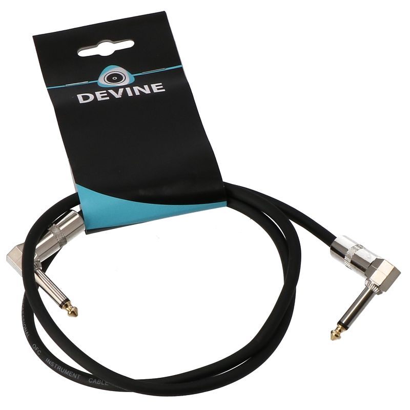 Foto van Devine ins01 instrumentkabel 6.35 mm jack 2x mono haaks 1m