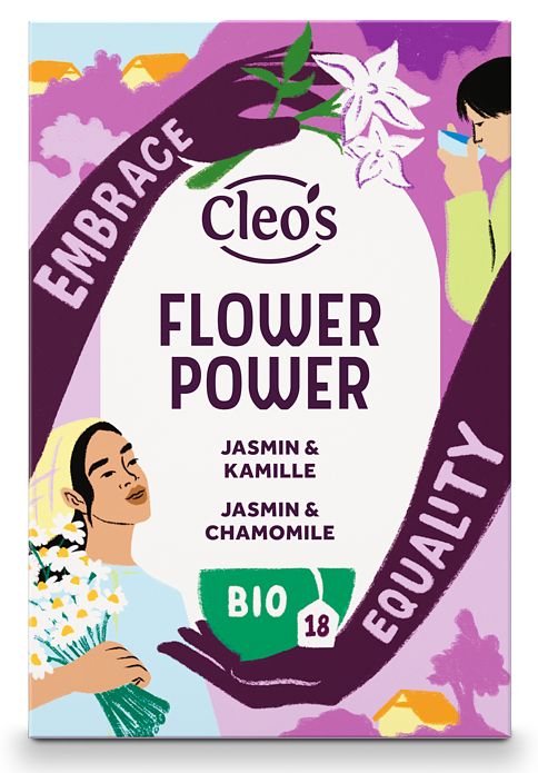 Foto van Cleo'ss flower power jasmin & kamille bio