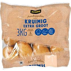 Foto van 1+1 gratis | jumbo aardappelen kruimig extra groot 3kg aanbieding bij jumbo