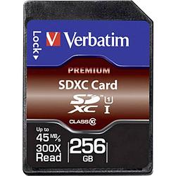 Foto van Verbatim premium sdxc-kaart 256 gb class 10, uhs-i