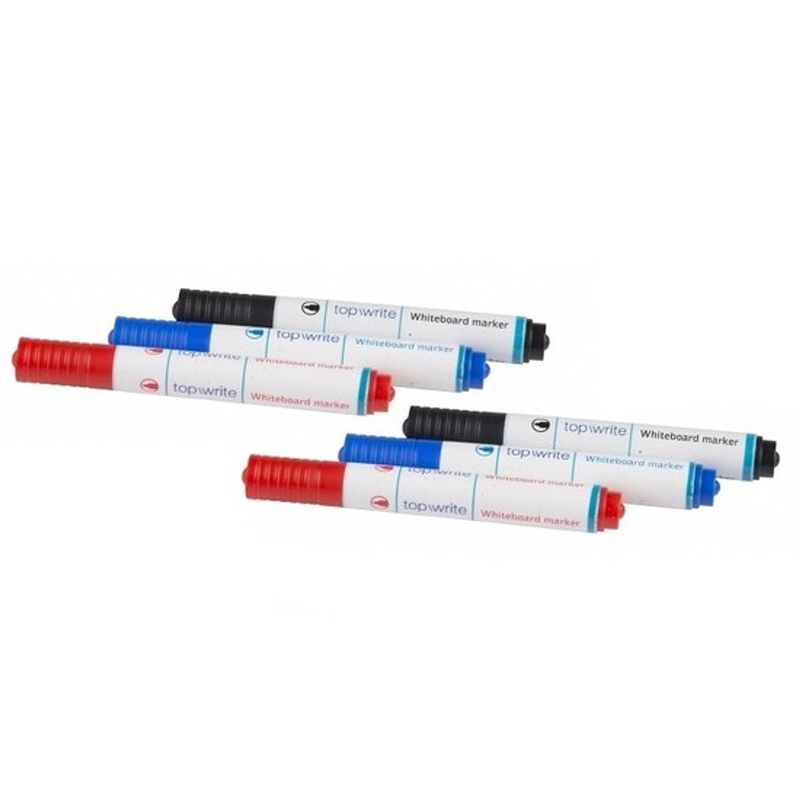 Foto van Whiteboard markers 6 stuks - whiteboard stift