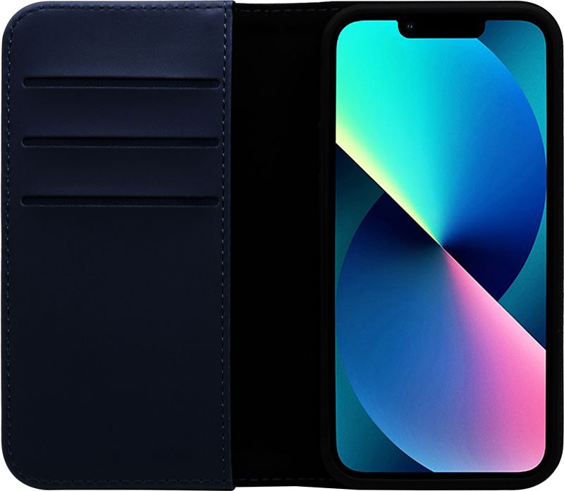 Foto van Bluebuilt apple iphone 14 pro max book case leer blauw