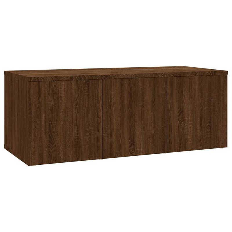 Foto van The living store tv-kast - bruineiken - 80 x 34 x 30 cm - 3 lades