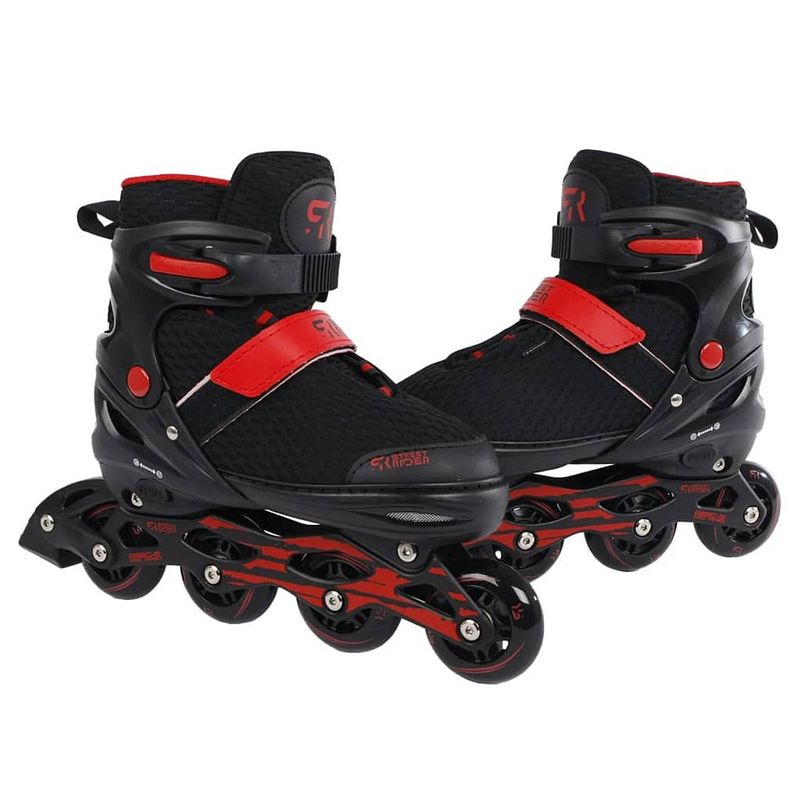 Foto van Street rider inlineskates pro verstelbaar maat 28-32 zwart