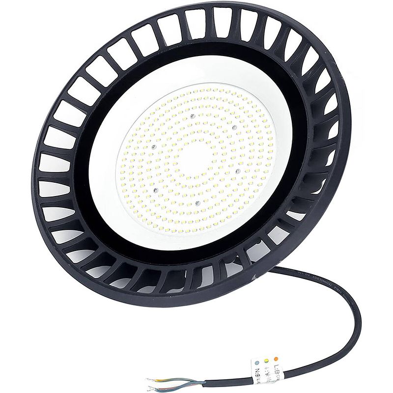 Foto van Led ufo high bay 150w - aigi eiya - magazijnverlichting - waterdicht ip65 - helder/koud wit 6500k - aluminium