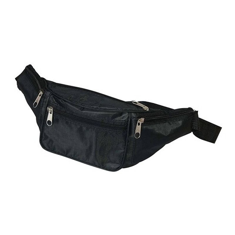 Foto van Heuptasje/fanny pack zwart 29 x 10 x 6 cm festival musthave - heuptassen