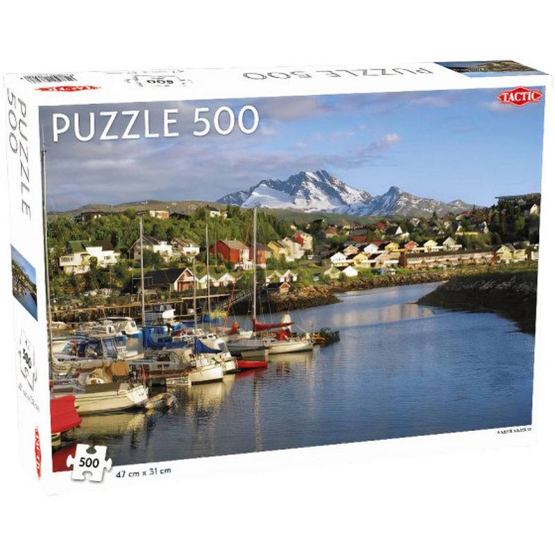 Foto van Tactic puzzel narvik haven 31 x 47 cm 500 stukjes