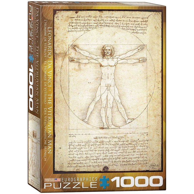 Foto van Eurographics puzzel the vitruvian man - 1000 stukjes