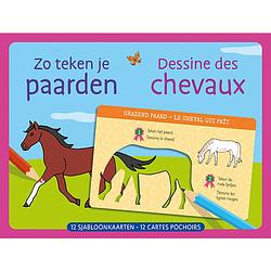 Foto van Deltas zo teken je paarden - 12 sjabloonkaarten