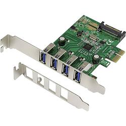 Foto van Renkforce renkforce 4 poorten usb 3.2 gen 1-controllerkaart usb-a pcie